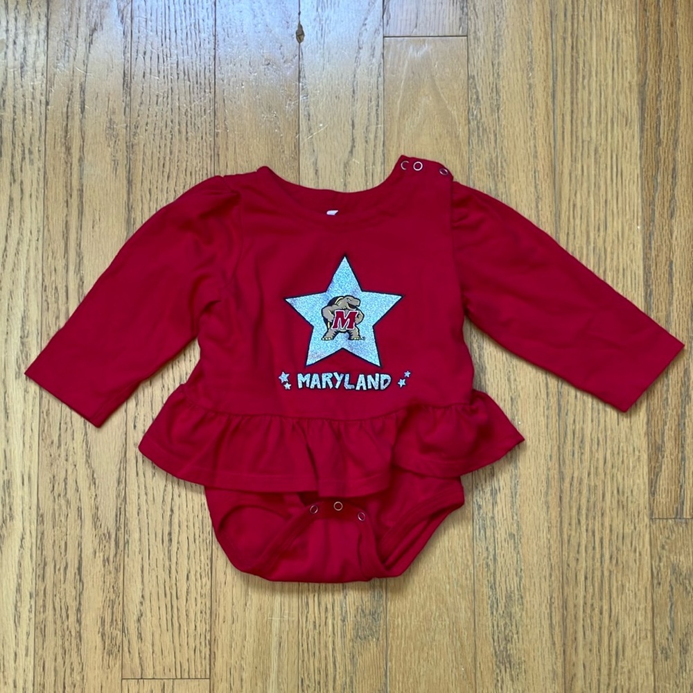 Maryland Red Baby Onesie